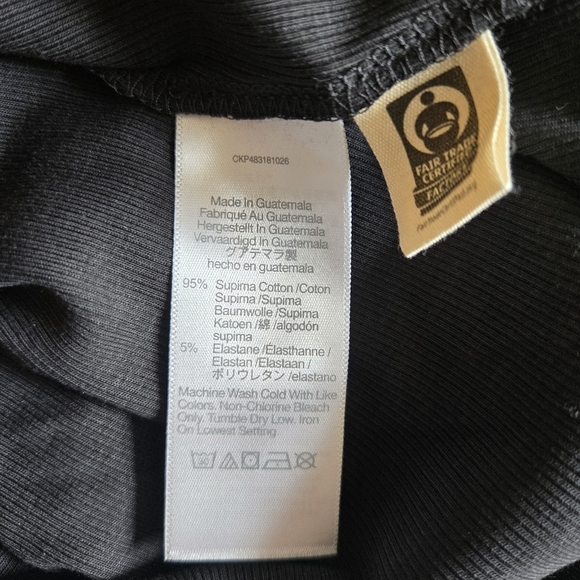 New Madewell Rib Fitted Crop Black Tank Top Style NF469 Large NWT - Picture 9 of 9